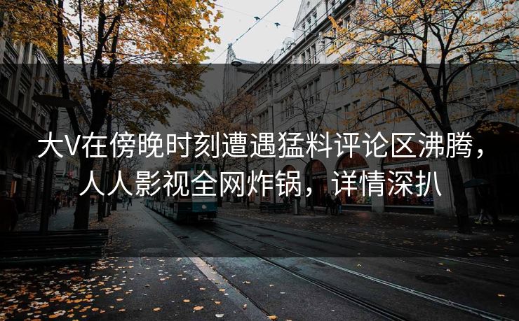 大V在傍晚时刻遭遇猛料评论区沸腾，人人影视全网炸锅，详情深扒