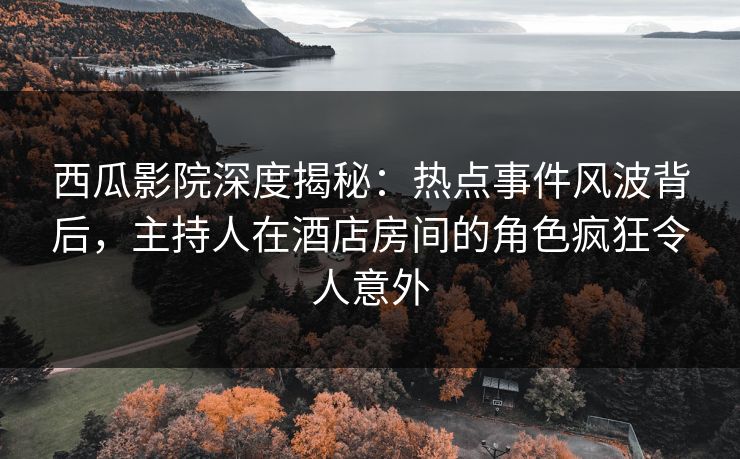 西瓜影院深度揭秘：热点事件风波背后，主持人在酒店房间的角色疯狂令人意外