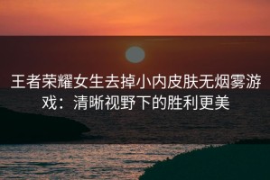 王者荣耀女生去掉小内皮肤无烟雾游戏：清晰视野下的胜利更美